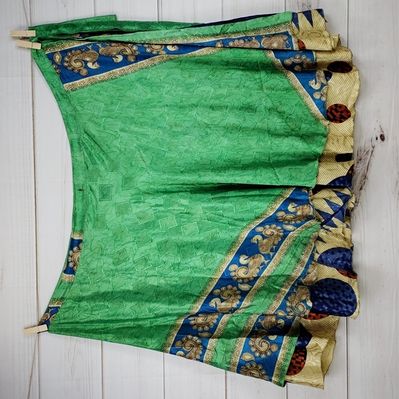 Darn Good Yarn Sari Silk Wrap Skirt Tea Goddess - Picture 3 of 16